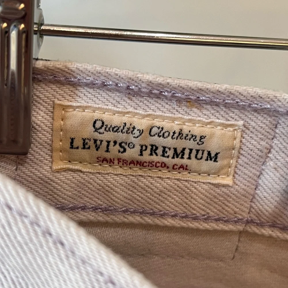 Levi’s Premium 501 90s Mid Rise Straight Jeans Purple Dyed 28x30 NWT - Picture 5 of 10